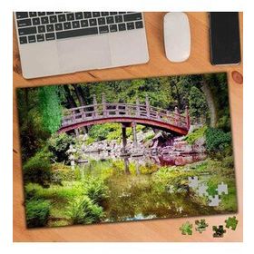 KS70088 Tabiatta Göl Üstünde Tahta Köprü 240 Parça Puzzle Yapboz