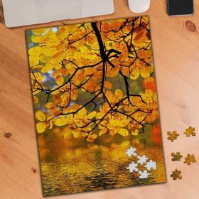 KS70098 Sonbaharda Sararmış Yapraklar 240 Parça Puzzle Yapboz