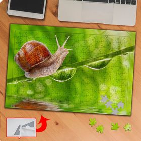 KS70113 Doğa Manzarasında Salyangoz 240 Parça Puzzle Yapboz