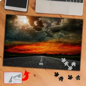 KS70150 Kızıl Gökyüzü Manzarası 240 Parça Puzzle Yapboz