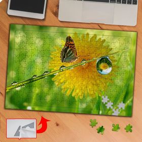 KS70217 Su Damlası ve Desenli Kelebek 240 Parça Puzzle Yapboz