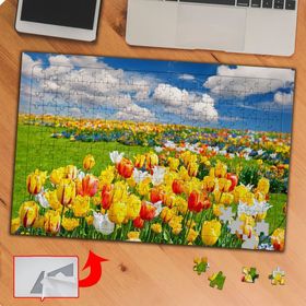 KS70230 Renkli Çiçekler Lale Peyzajı 240 Parça Puzzle Yapboz