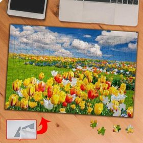 KS70230 Renkli Çiçekler Lale Peyzajı 240 Parça Puzzle Yapboz