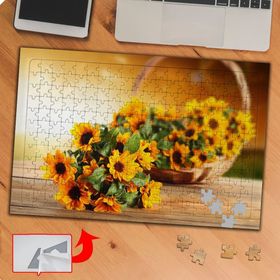 KS70235 Güzel Sarı Ay Çiçeği Bitkisi 240 Parça Puzzle Yapboz
