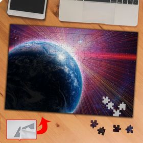 KS70256 Dünya ve Renkli Işık Çizgileri 240 Parça Puzzle Yapboz