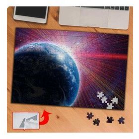 KS70256 Dünya ve Renkli Işık Çizgileri 240 Parça Puzzle Yapboz