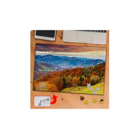 KS70271 Sararmış Ağaçlar Dağ Manzarası 240 Parça Puzzle Yapboz