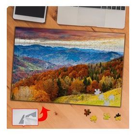 KS70271 Sararmış Ağaçlar Dağ Manzarası 240 Parça Puzzle Yapboz