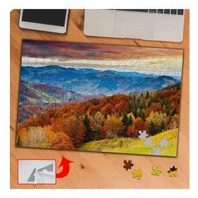 KS70271 Sararmış Ağaçlar Dağ Manzarası 240 Parça Puzzle Yapboz