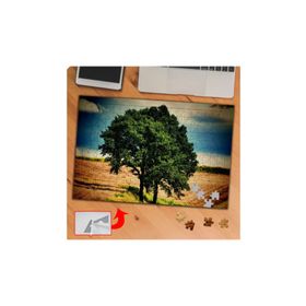 KS70280 Kırsalda Ovada Yeşil Büyük Ağaç 240 Parça Puzzle Yapboz