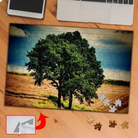 KS70280 Kırsalda Ovada Yeşil Büyük Ağaç 240 Parça Puzzle Yapboz
