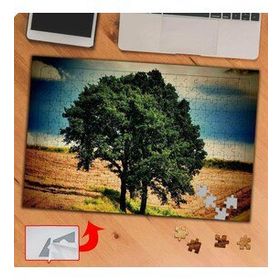 KS70280 Kırsalda Ovada Yeşil Büyük Ağaç 240 Parça Puzzle Yapboz