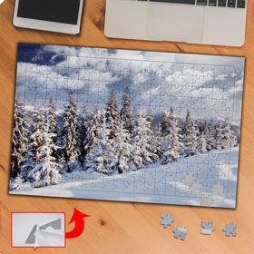 KS70290 Kar Altında Doğa Manzarası 240 Parça Puzzle Yapboz