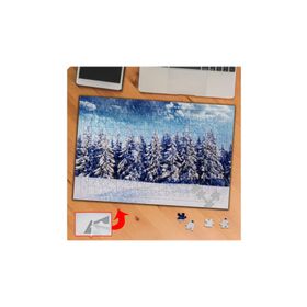 KS70293 Çam Ağaçları ve Kış Manzarası 240 Parça Puzzle Yapboz