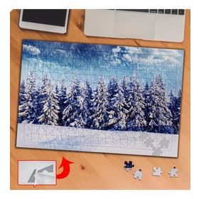 KS70293 Çam Ağaçları ve Kış Manzarası 240 Parça Puzzle Yapboz