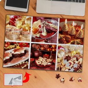 KS70323 Yeni Yıl Kutlama Yemekleri Kolyajı 240 Parça Puzzle Yapboz