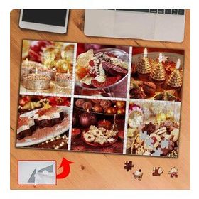 KS70323 Yeni Yıl Kutlama Yemekleri Kolyajı 240 Parça Puzzle Yapboz
