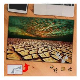 KS70378 Çatlamış Toprak Bulutlu Gökyüzü 240 Parça Puzzle Yapboz