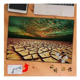 KS70378 Çatlamış Toprak Bulutlu Gökyüzü 240 Parça Puzzle Yapboz