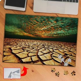 KS70378 Çatlamış Toprak Bulutlu Gökyüzü 240 Parça Puzzle Yapboz