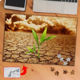 KS70397 Çatlamış Toprakda Yeşeren Bitki 240 Parça Puzzle Yapboz