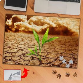 KS70397 Çatlamış Toprakda Yeşeren Bitki 240 Parça Puzzle Yapboz