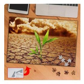 KS70397 Çatlamış Toprakda Yeşeren Bitki 240 Parça Puzzle Yapboz