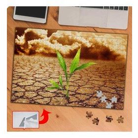 KS70397 Çatlamış Toprakda Yeşeren Bitki 240 Parça Puzzle Yapboz