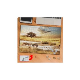 KS70418 Çölde Zebra Sürüsü Hayvanlar 240 Parça Puzzle Yapboz