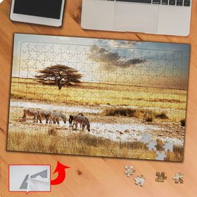 KS70418 Çölde Zebra Sürüsü Hayvanlar 240 Parça Puzzle Yapboz