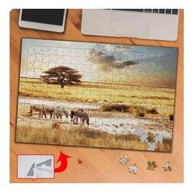 KS70418 Çölde Zebra Sürüsü Hayvanlar 240 Parça Puzzle Yapboz