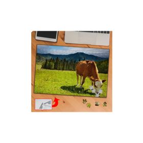 KS70432 Otlayan Sevimli İnek 240 Parça Puzzle Yapboz Tablo