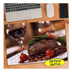 KS900122 Kırmızı Şarap ve Kırmızı Et 240 Parça Puzzle Yapboz