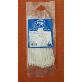 Ksn Plastik Beyaz 4.8x200 mm 100 Adet Kelepçe