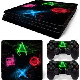 Kt Grup Decoration Sanatsal Kol Düğmeleri Playstation 4 Slim Kasa Sticker Kaplama
