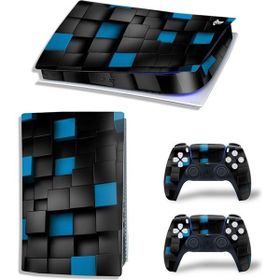 Kt Grup Mavi Siyah Küpler Playstation 5 Sticker Kaplama Seti