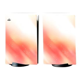 Kt Grup Turuncu Beyaz Solid Playstation 5 Disk Edition Sticker Kaplama Seti