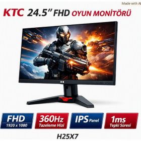 KTC H25X7 24.5 inç 360 Hz 1 ms Full HD IPS Gaming Monitör