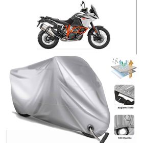 KTM 1090 Adventure R Siyah Arka Çanta Uyumsuz Ultra Kalın Su Geçirmez Motor Brandası
