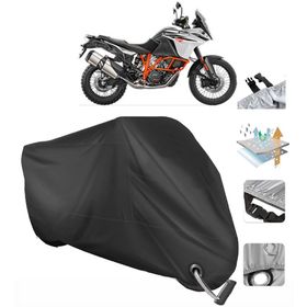 KTM 1090 Adventure R Siyah Arka Çanta Uyumsuz Ultra Kalın Su Geçirmez Motor Brandası