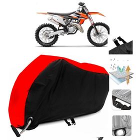 KTM 125 SX Siyah Arka Çanta Uyumsuz Ultra Kalın Su Geçirmez Motor Brandası