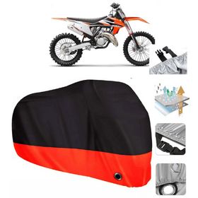 KTM 125 SX Siyah Arka Çanta Uyumsuz Ultra Kalın Su Geçirmez Motor Brandası