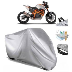 KTM 690 Duke R Turuncu Reflektörlü Gri Motosiklet Brandası
