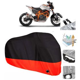KTM 690 Duke R Turuncu Reflektörlü Gri Motosiklet Brandası