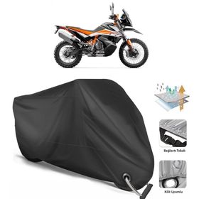 KTM 790 Adventure R Siyah Arka Çanta Uyumsuz Ultra Kalın Su Geçirmez Motor Brandası