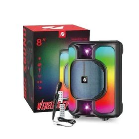 KTS1766 8 inç Speaker Parti Taşınabilir Siyah Bluetooth Hoparlör