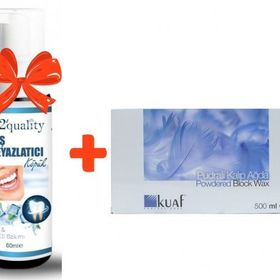 Kuaf Kalip Ağda 500 gr Pudralı+E2'Quality Diş Beyazlatıcı Köpük