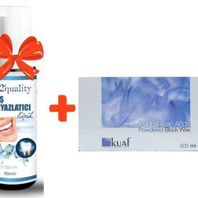 Kuaf Kalip Ağda 500 gr Pudralı+E2'Quality Diş Beyazlatıcı Köpük