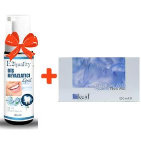 Kuaf Kalip Ağda 500 gr Pudralı+E2'Quality Diş Beyazlatıcı Köpük