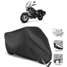 Kuba Superlight 200 Siyah Arka Çanta Uyumsuz Ultra Kalın Su Geçirmez Motor Brandası